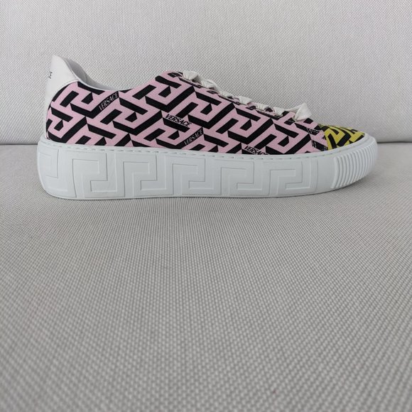 Versace La Greca Coated Canvas Sneakers - Picture 5 of 11